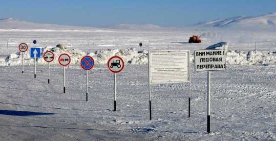 Грузоподъемность дороги по льду Анадырского лимана снизили вдвое
