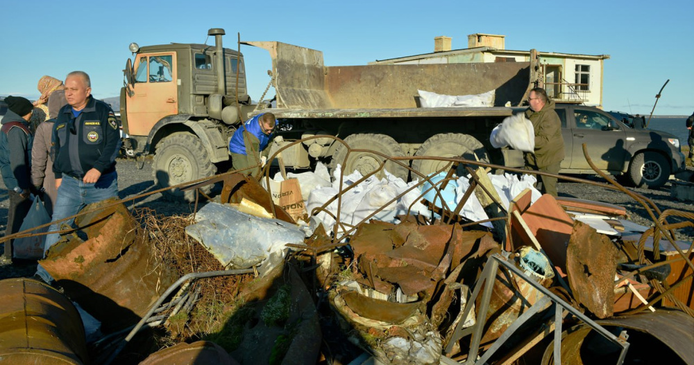 Тонну металлолома собрали волонтёры &quot;Чистой Арктики&quot; рядом с Анадырем