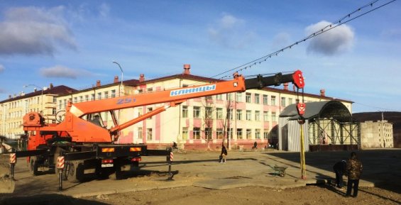 Ремонт площади Ленина завершается в Билибино